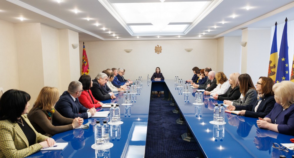Maia Sandu a discutat cu profesorii și rectorii despre referendumul pentru aderarea Moldovei la UE